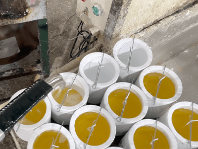 Station de mélange de cire